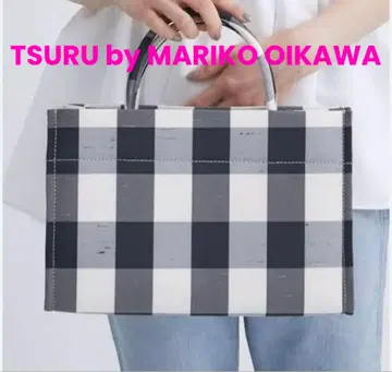 트루 바이 마리코 오이카와 백 체크 핸드백