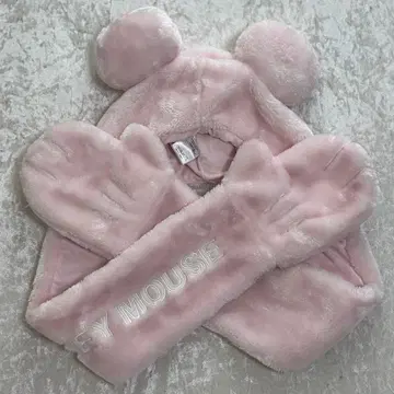 디즈니 머플러 캡 핑크 미키 미니