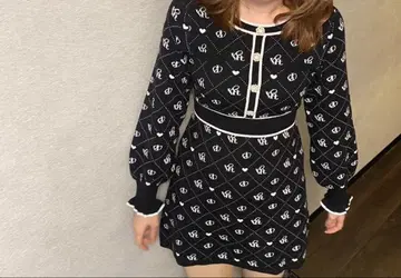 evelyn 로고 니트 OP 원피스