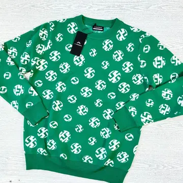 J.LINDEBERG 제이 린드버그 로고 마크 도트 크루넥 스웨터