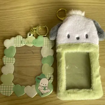 포차코 하트형 프레임 키링 세트