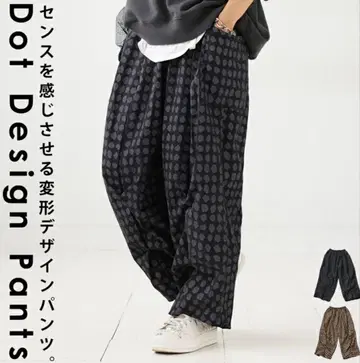 antiqua 안티카 도트 디자인 와이드 팬츠