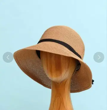 afternoontea 워셔블 더블 리본 스몰 브림 UV 햇