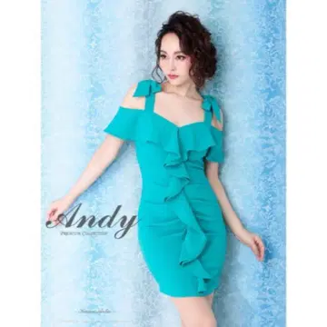 Andy 미니 드레스 터콰이즈 블루 S