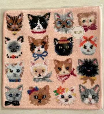 FEILER 러브러리 프리티캣츠 손수건 미사용 새상품