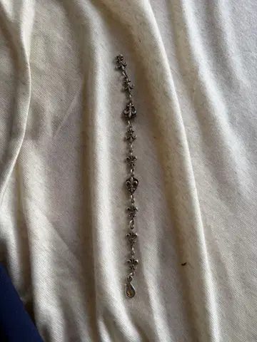 실버 플뢰르 드 리스 팔찌