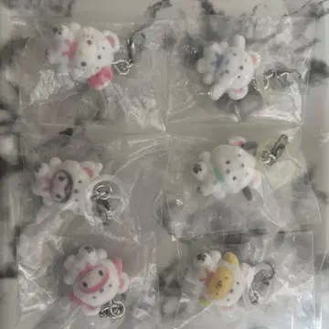 산리오 복슬복슬 스노우 메지루시 액세서리 컴플리트 세트 전 6종류