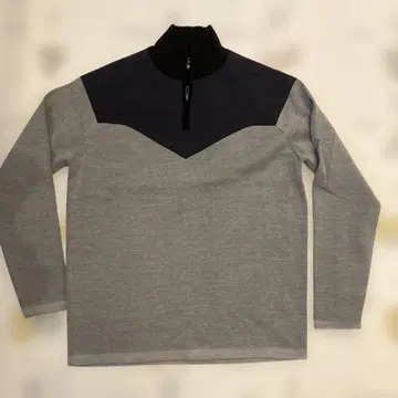 DESCENTE 커팅 디자인 지퍼 스탠드 스웨터 L