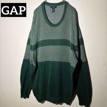 [ 개성파 구제 의류 ] GAP 다크 그린 스트라이프 니트 빅 루즈 XL