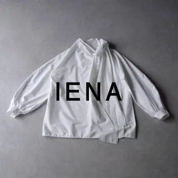 새상품급 이에나 2만엔 더블 보타이 블라우스 IENA SLOBE 화이트