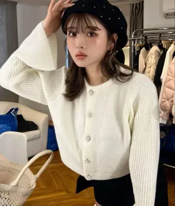 Darich 화이트 니트 가디건