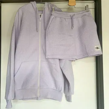 GYDA 라벤더 후드 부착 후드티와 숏팬츠 세트