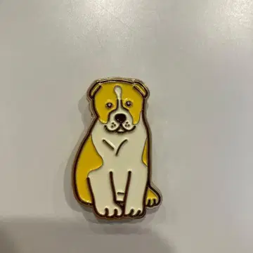 투르크메니스탄 파빌리온 옐로우 컬러 강아지 핀 배지 오사카 만박 알라바이