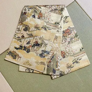 일품 후쿠로 오비 일본의 풍경 무늬 고쇼마츠 에마키 m1221