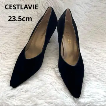 CESTLAVIE 일본제 스틸레토 펌프스 블랙 포멀 컨디션 최상