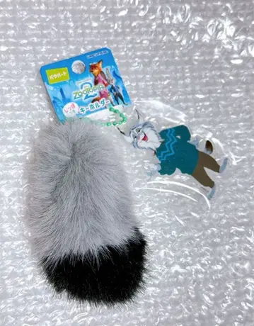 디즈니 주토피아2 파우버트 꼬리 달린 키링 스트랩