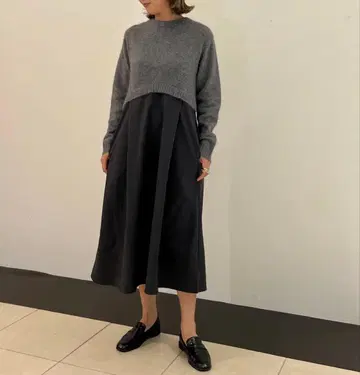 H.R.M. 오리지널 브랜드 니트 콤비 원피스