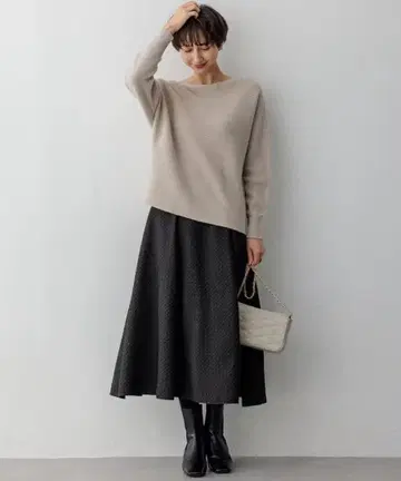 23구 라메 울 돌먼 슬리브 니트 38 새상품