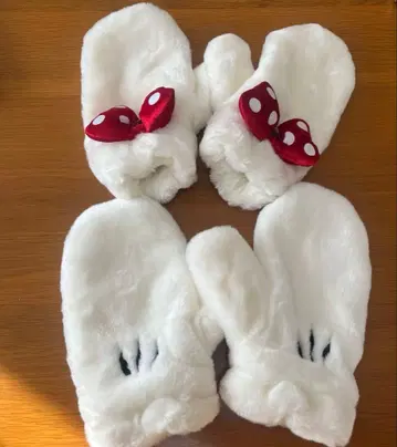 [ 디즈니 ] 미키 미니 마우스 장갑 미튼 세트 디즈니