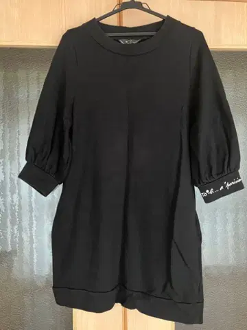 애니에스 베이 블랙 7부 소매 원피스 38 일본제 면