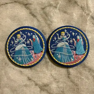 디즈니 자수 캔뱃지 2 신데렐라