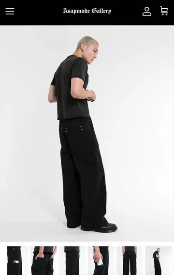 ASAPMODE Stacked Canvas Wide-Leg Pants