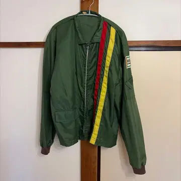 나일론 자켓 올리브 그린 스트라이프