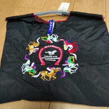 말 자수 토트백