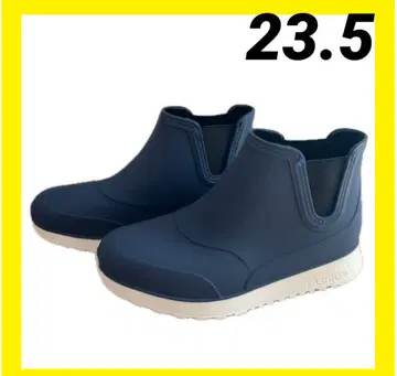 레인부츠 네이비 23.5 미사용 숏부츠 우천 겸용 사이드 고어