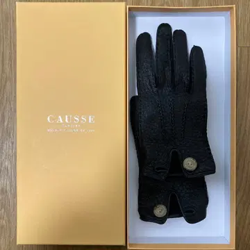 간 코스 CAUSSE 블랙 페커리 장갑 버튼 포함