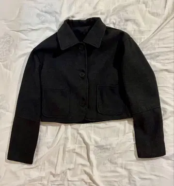 자켓 아우터 블루종 숏 기장 구제 의류 다크 그레이