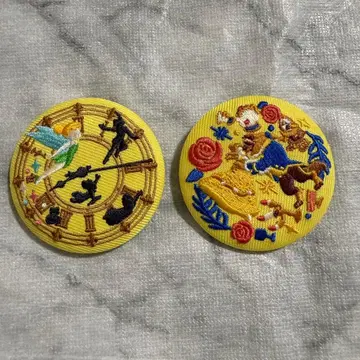 디즈니 자수 캔뱃지 2 피터팬 미녀와 야수