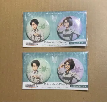 진격의 거인 리바이 한지 캔뱃지 세트
