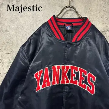 [ 초레어 ] Majestic 바시티 자켓 양키스 와펜 자수 품절 모델