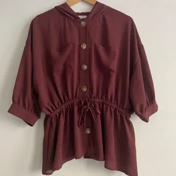 MAJESTIC LEGON 후드 부착 셔츠 M 사이즈 버건디