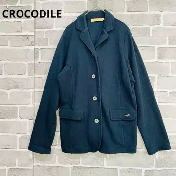 크로커다일 테일러드 자켓 네이비 자수 겉옷 B743