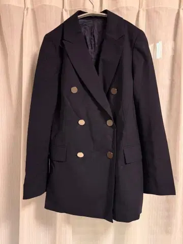 네이비 더블 브레스트 자켓 엘리오폴