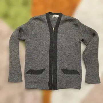 울 100% 그레이 가디건