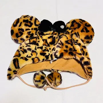 디즈니 팬캡 미니 레오파드 무늬 브라운