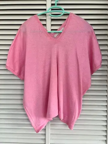 45R 핑크 V넥 반팔 상의 size 0