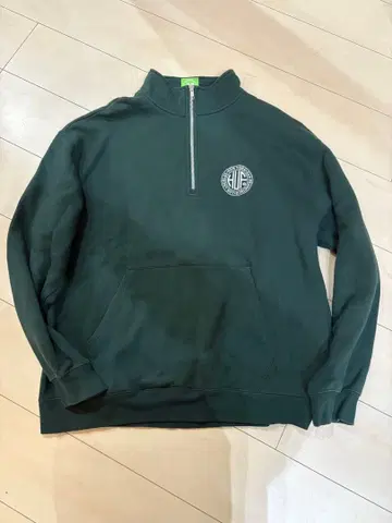 HUF 하프 지퍼 트레이닝복 XL 다크 그린