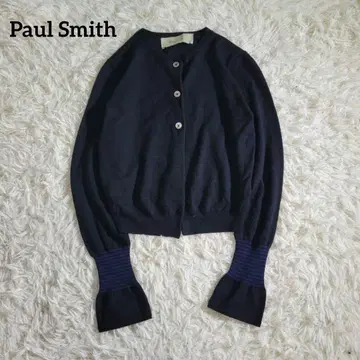 새상품급 폴스미스 니트 가디건 울100 쉘버튼 보더