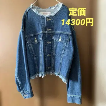 미사용 새상품 JOURNAL STANDARD 데님 자켓 프린지 헴