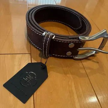 [ 미사용 새상품 ] 브라운 가죽 벨트 엠보싱 가공