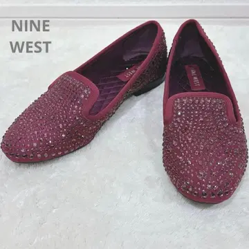 나인 웨스트 반짝이는 비쥬 스톤 오페라 슈즈 플랫슈즈
