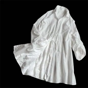 더마 컬렉션 롱 셔츠 원피스 핀턱 A라인 튜닉