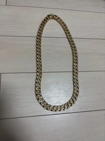 골드 체인 디자인 목걸이 약 60cm