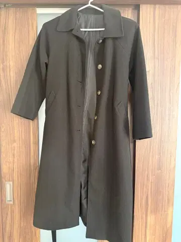 블랙 롱 코트 M 사이즈