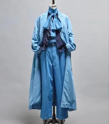 마르티니크 데님 롱 코트