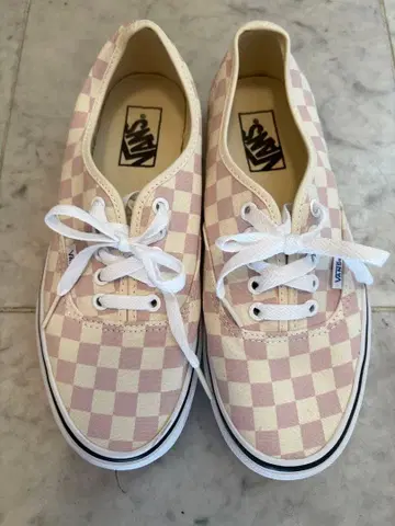 Vans 체커 패턴 스니커즈 핑크/크림